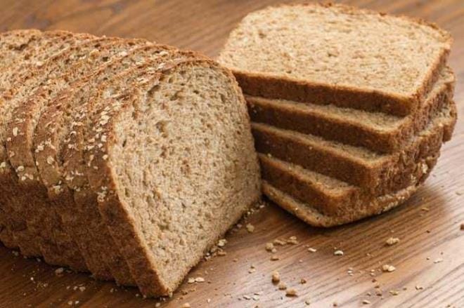 wie viel wiegt eine scheibe brot