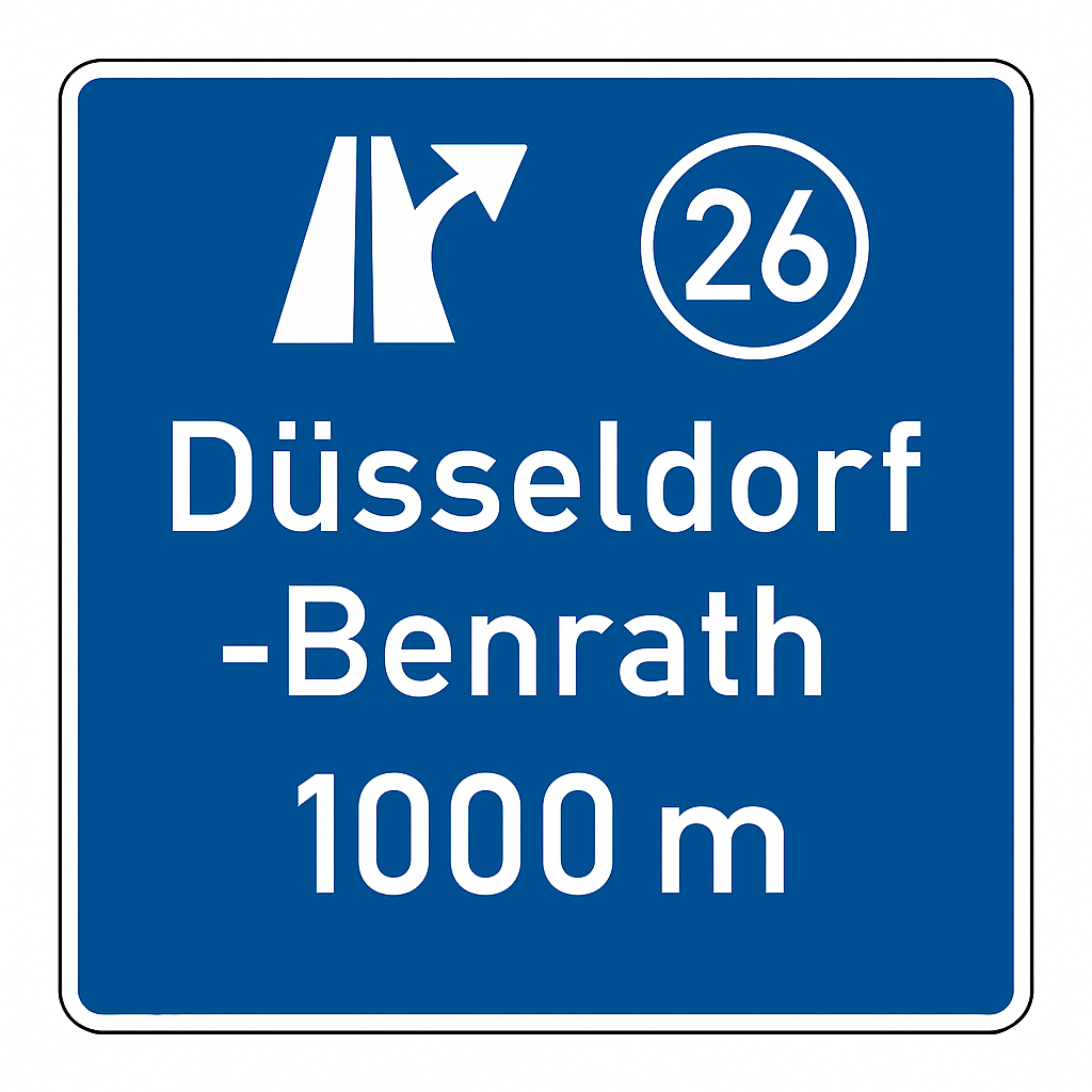 worauf weist die zahl 26 in diesem verkehrszeichen hin