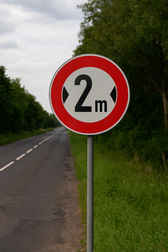worauf weist dieses verkehrszeichen hin 2m