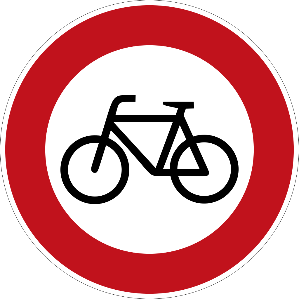 Das Verbotsschild für Radfahrer (Zeichen 254)