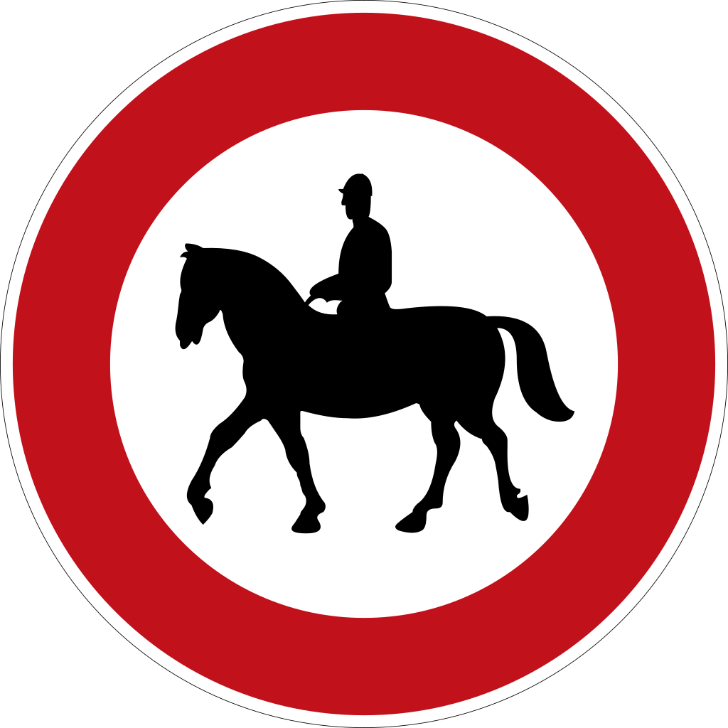 "Verbot für Reiter" (VZ 258)