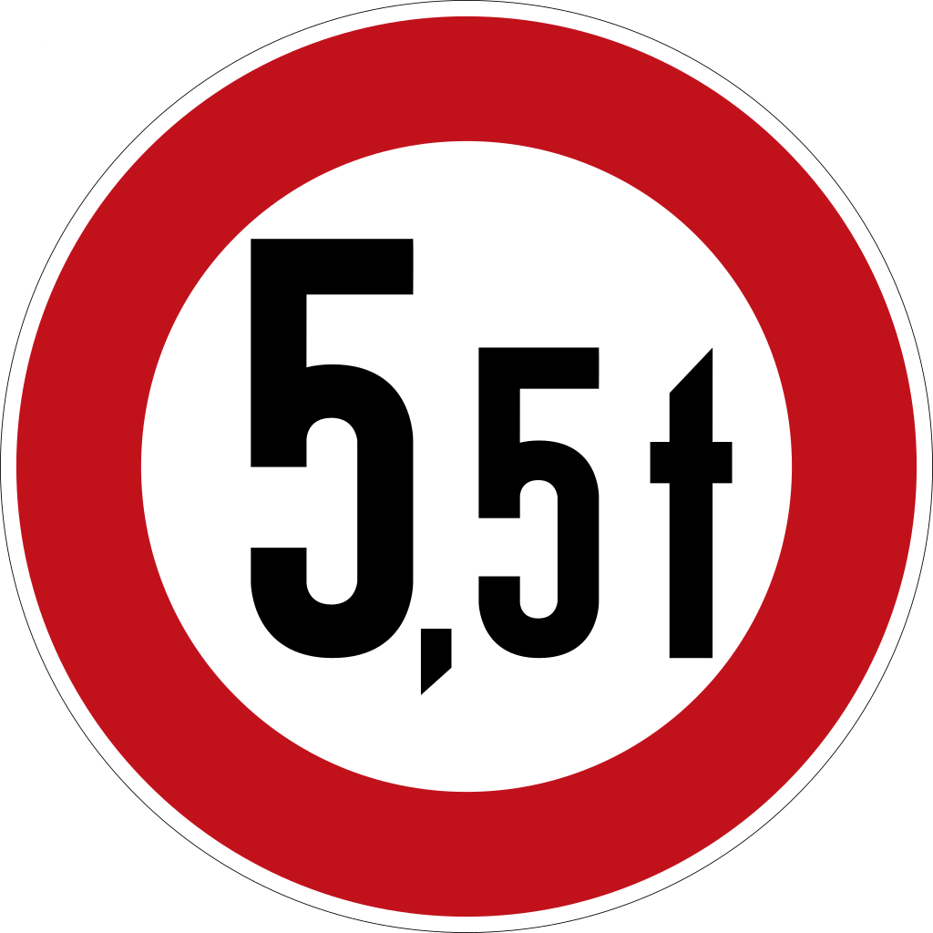 Welches Verkehrszeichen bezieht sich auf die zulässige Gesamtmasse